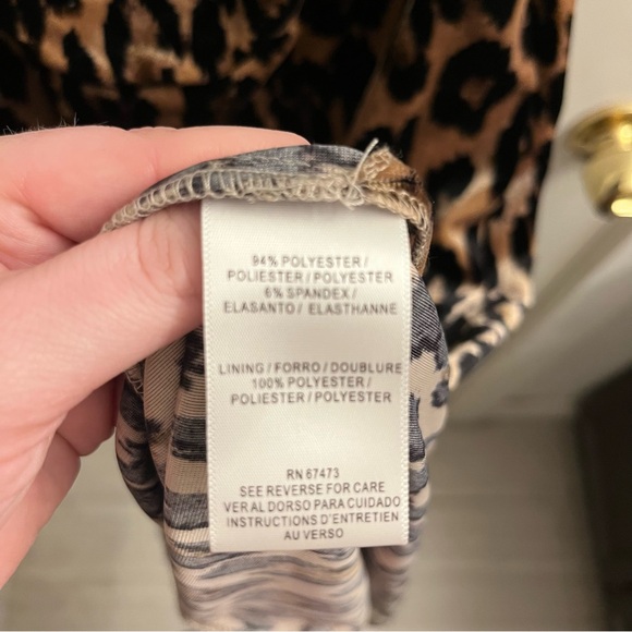 Taylor Leopard Print Maxi Dress Size 6 - Picture 4 of 5